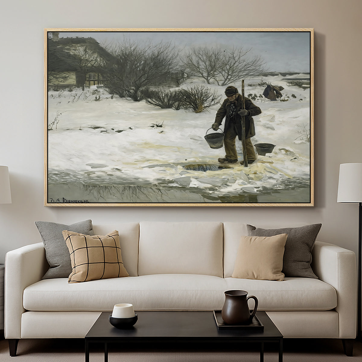 Tøsne, 1895 - Floater Framed Canvas Print