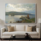 The Jetty at Feste near Moss, 1898 - Floater Framed Canvas Print