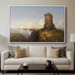 Italian Coast Scene with Ruined Tower, 1838 - Floater Framed Canvas Print