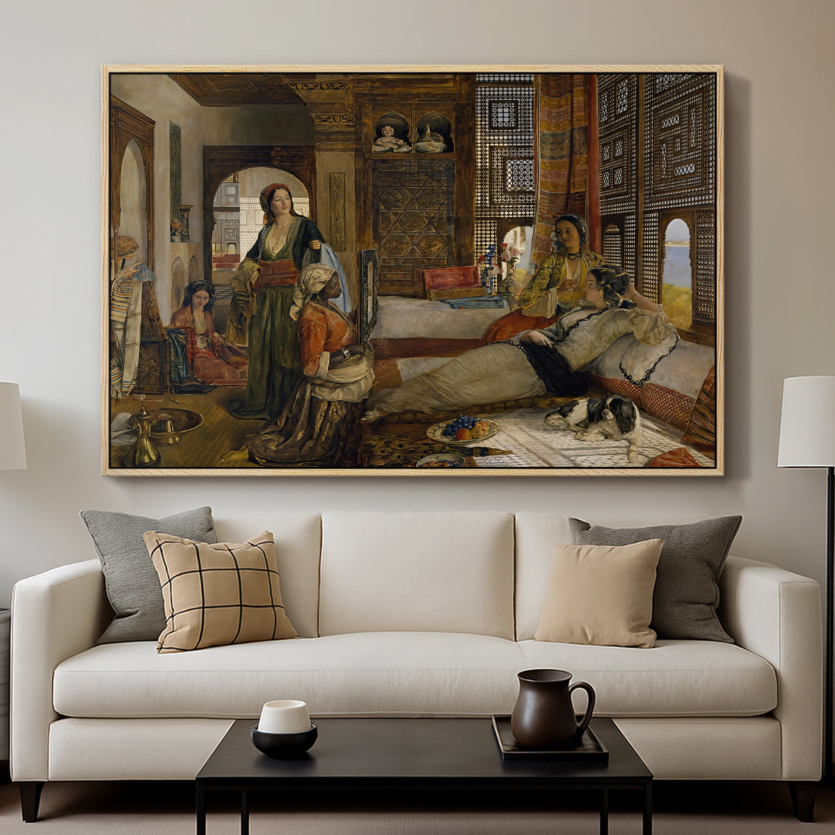 The Harem, 1876 - Floater Framed Canvas Print