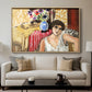 Woman Seated in an Armchair, c. 1920 - Floater Framed Canvas Print