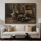 The Studio of Ferdinand De Braekeleer I, Father of the Painter, c. 1873-1885 - Floater Framed Canvas Print