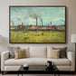Factories at Clichy, 1887 - Floater Framed Canvas Print