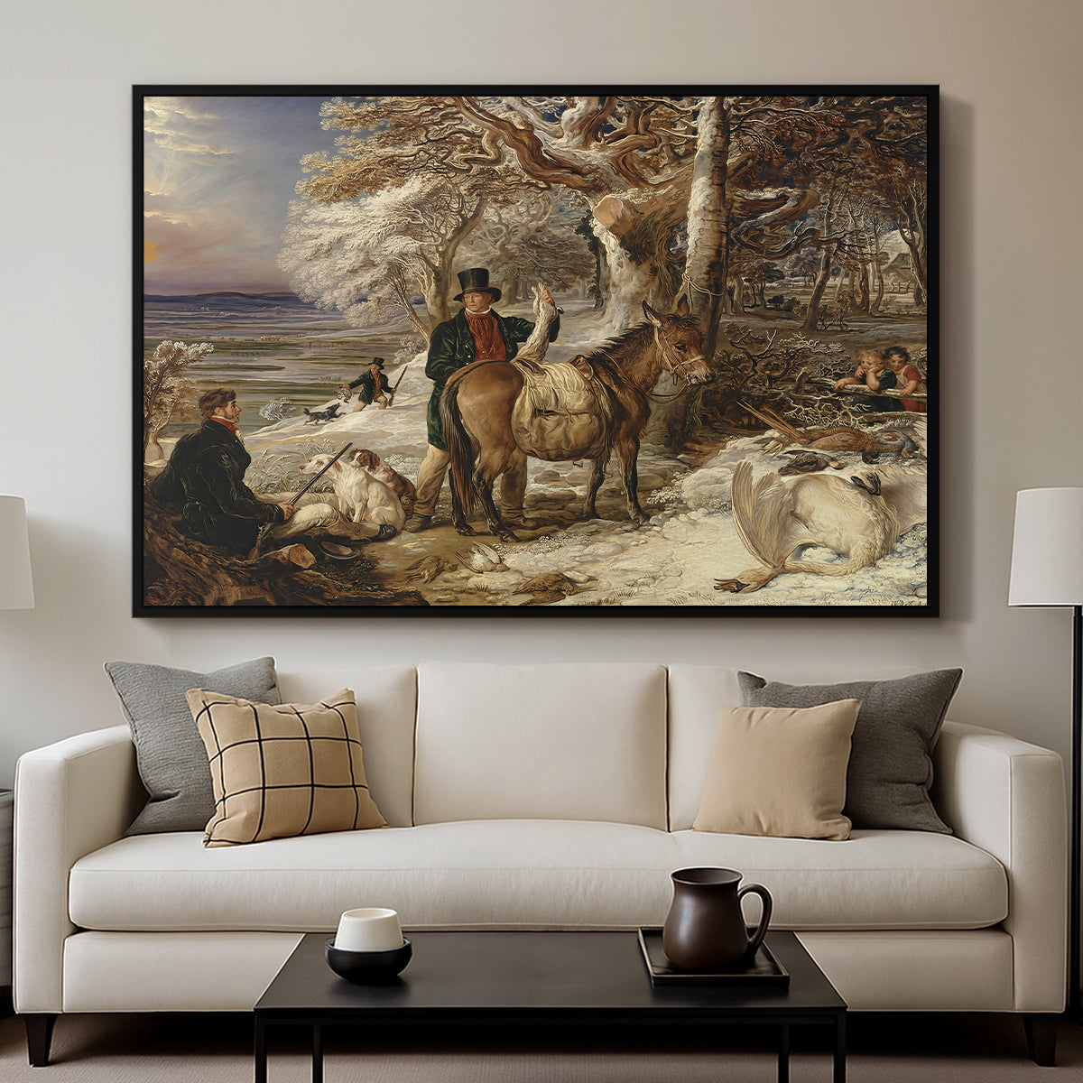 The Day's Sport, 1826 - Floater Framed Canvas Print