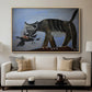 Cat Catching a Bird, 1939 - Floater Framed Canvas Print