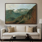 The Dachstein from the Plassen near Hallstatt, 1827 - Floater Framed Canvas Print
