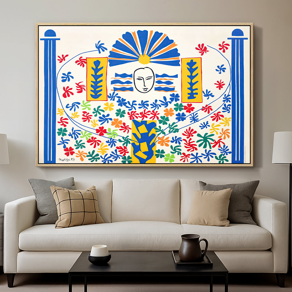 Apollo (Apollon), 1953 - Floater Framed Canvas Print
