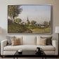 Village Landscape with Church, 1891 - Floater Framed Canvas Print