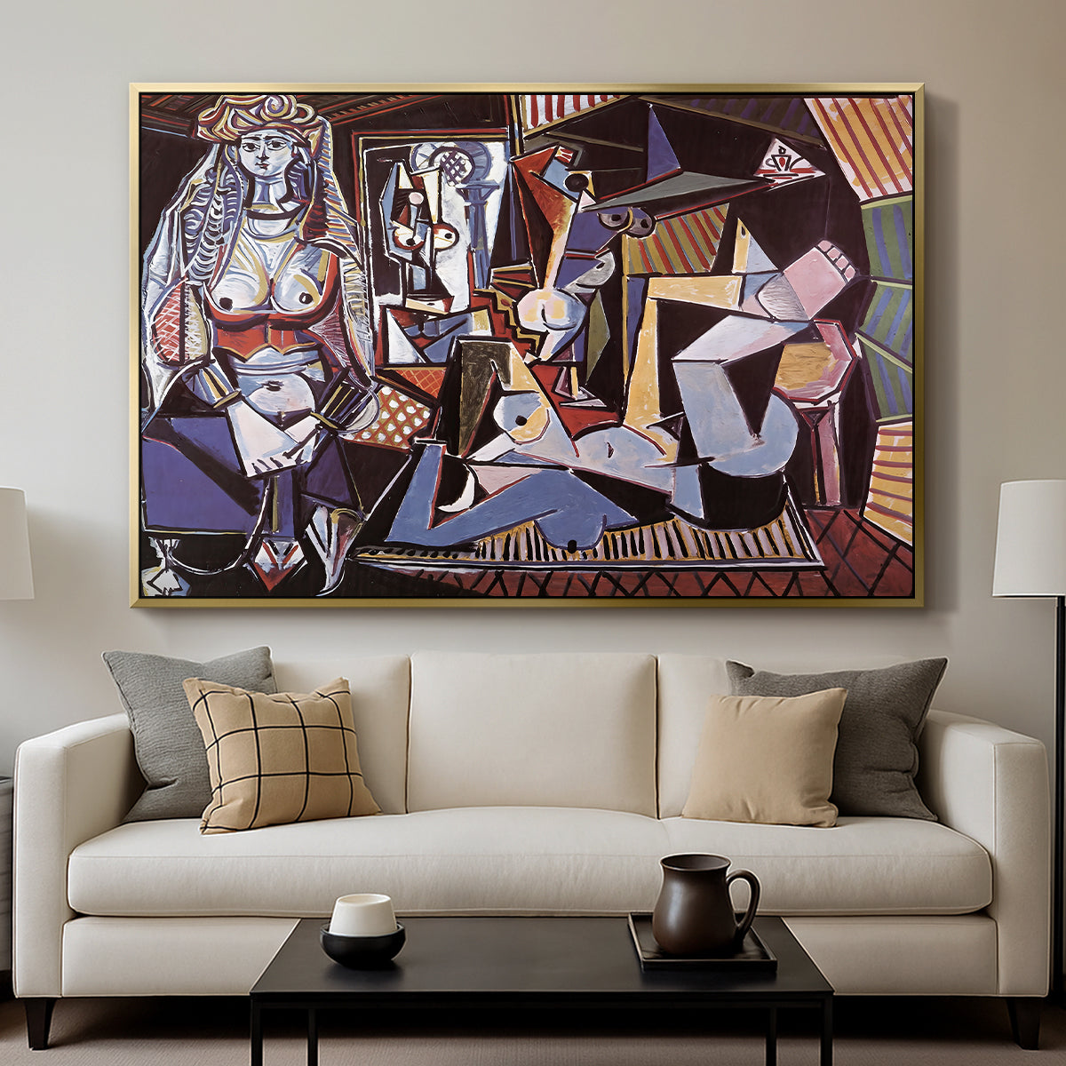 Women of Algiers (Version O), 1955 - Floater Framed Canvas Print