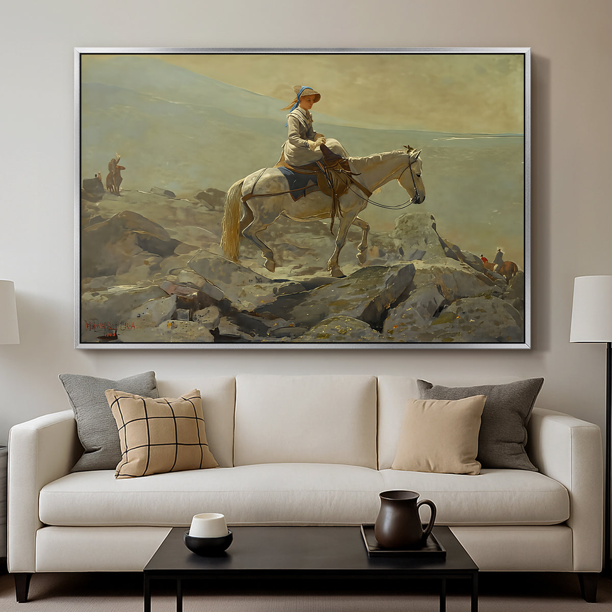 The Bridle Path, White Mountains, 1868 - Floater Framed Canvas Print