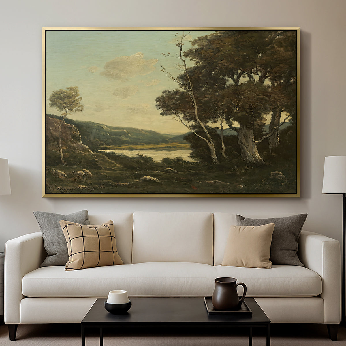 Landscape, 1898 - Floater Framed Canvas Print