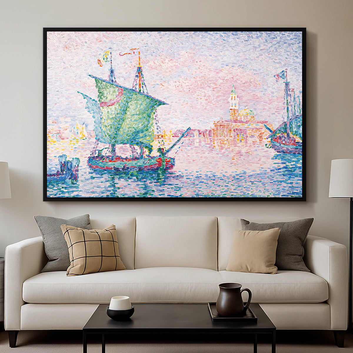 Venice, the Pink Cloud, 1909 - Floater Framed Canvas Print