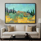 Wooden Sheds Among the Olive Trees and Cypresses, 1889 - Floater Framed Canvas Print