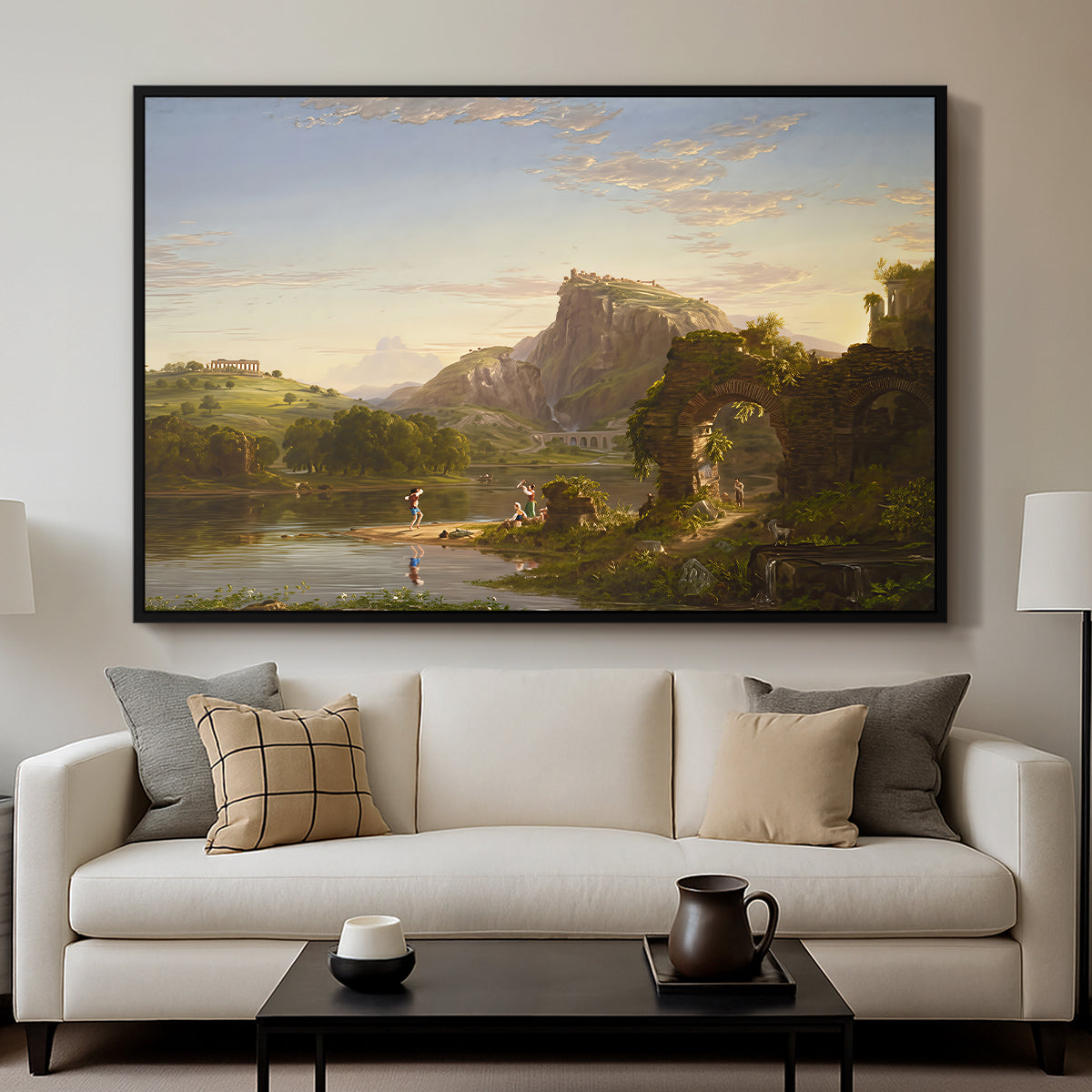 L'Allegro, 1845 - Floater Framed Canvas Print