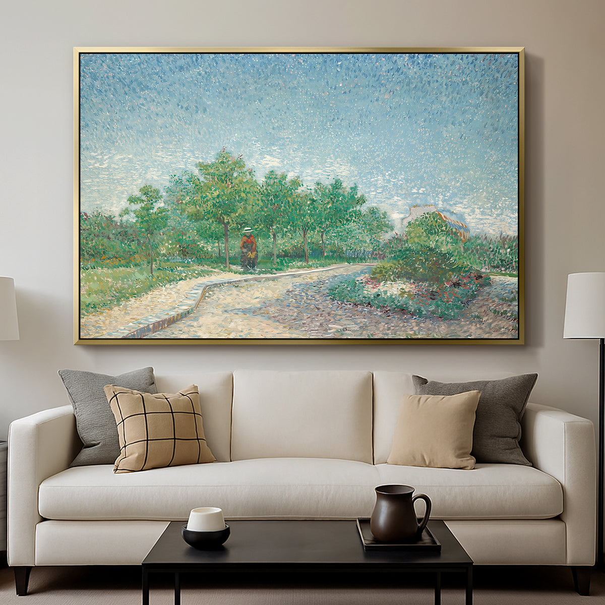 Square Saint-Pierre, Paris, 1887 - Floater Framed Canvas Print