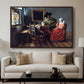 The Glass of Wine, c. 1660 - Floater Framed Canvas Print