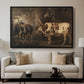 Portraits of Two Extraordinary Oxen, Property of the Earl of Powis, 1814 - Floater Framed Canvas Print
