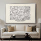 Fleurs, 1866 (Morris Inspired) - Floater Framed Canvas Print
