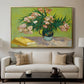 Vase with Oleanders and Books, 1888 - Floater Framed Canvas Print
