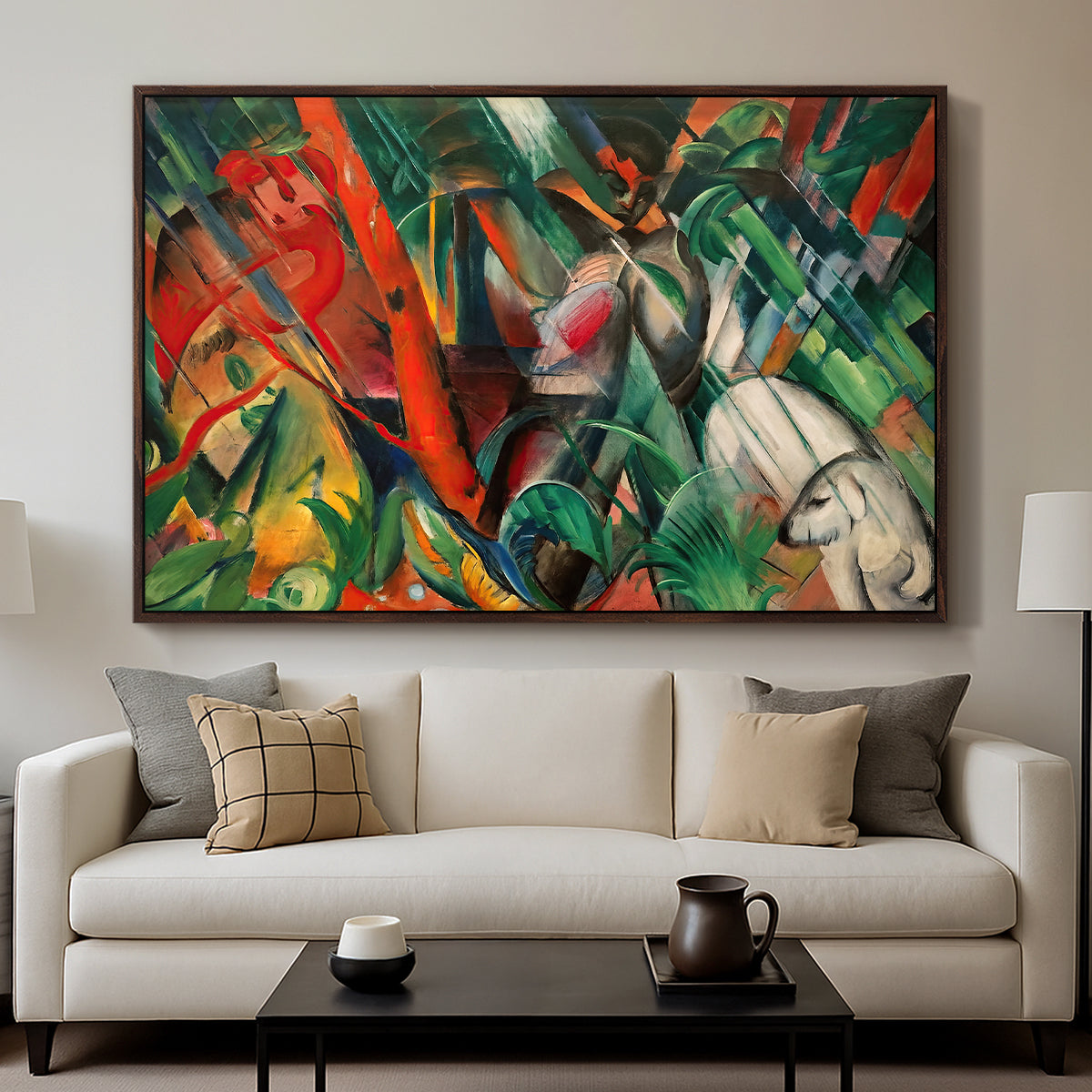 In the Rain, 1912 - Floater Framed Canvas Print