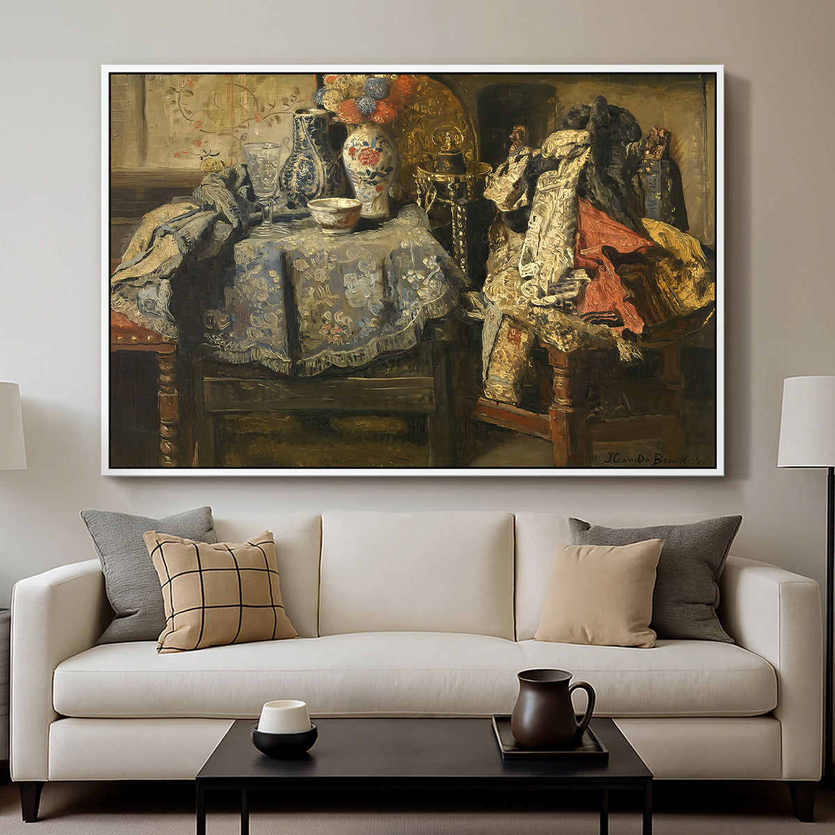 Still Life Requisites, 1885 - Floater Framed Canvas Print