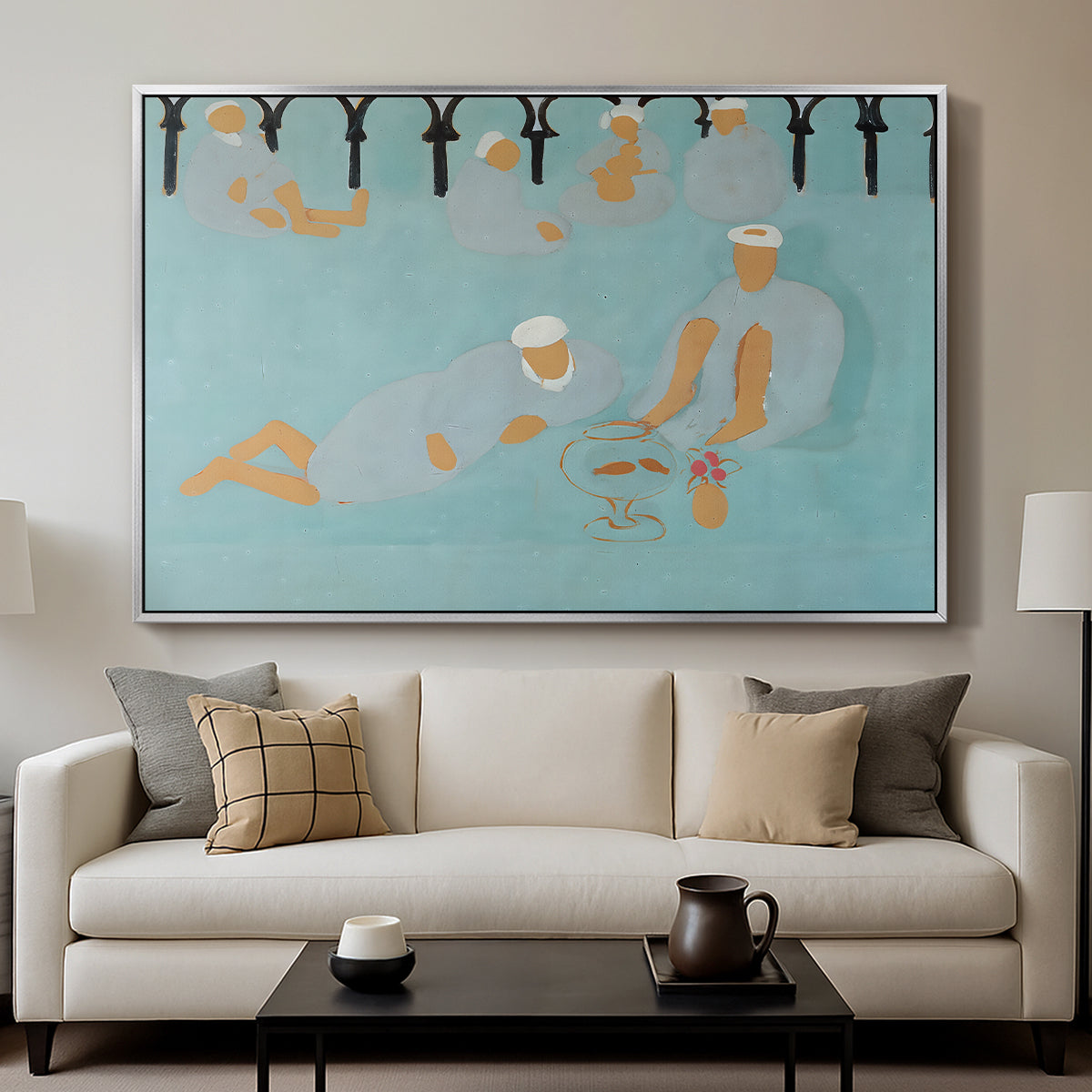 Arab Coffeehouse (Le café Maure), 1913 - Floater Framed Canvas Print