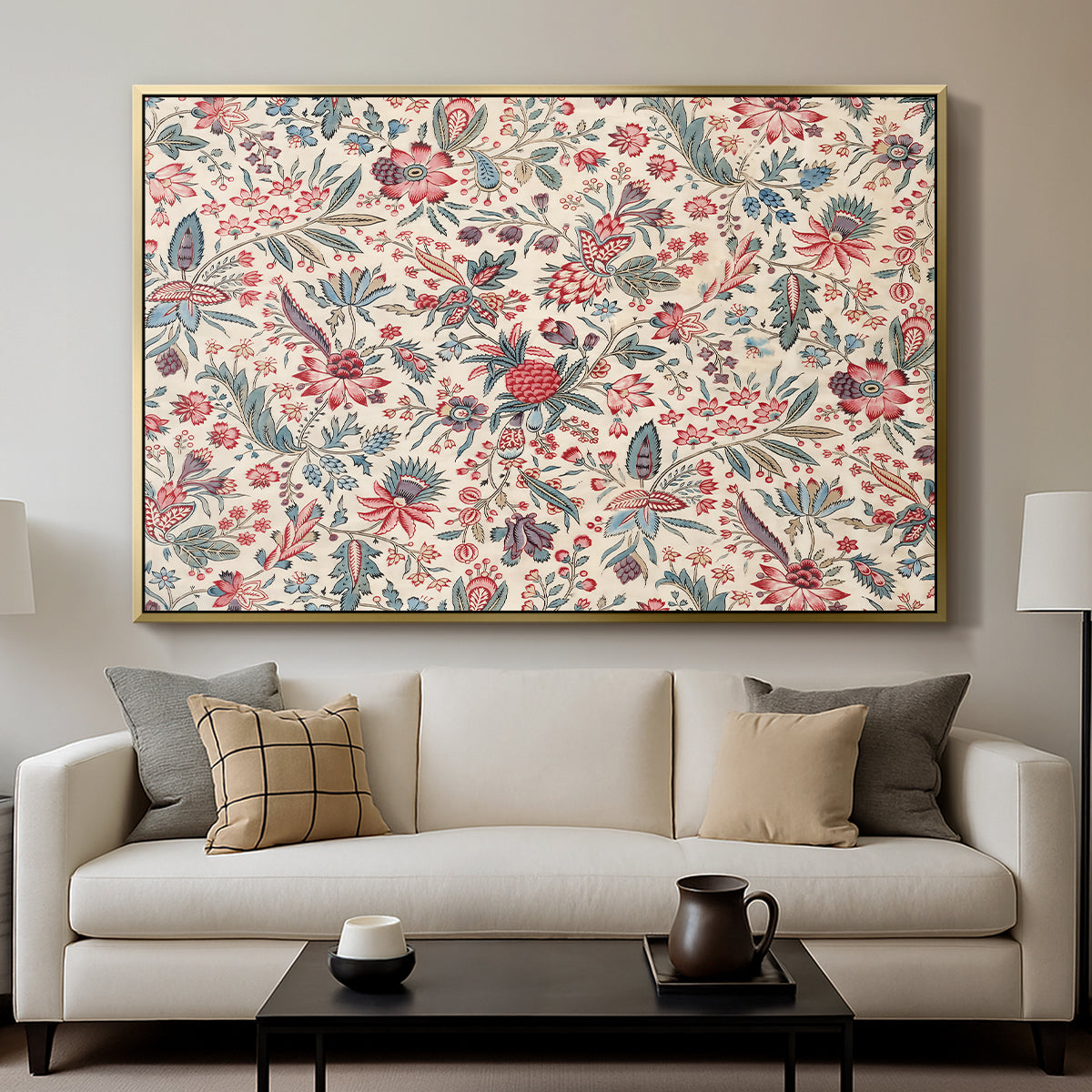 Anaras - Cream, c. 1775-1800 - Floater Framed Canvas Print