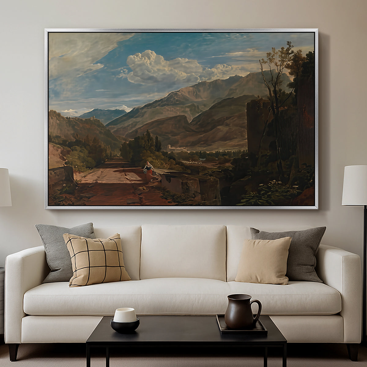 Bonneville, Savoy, 1803 - Floater Framed Canvas Print