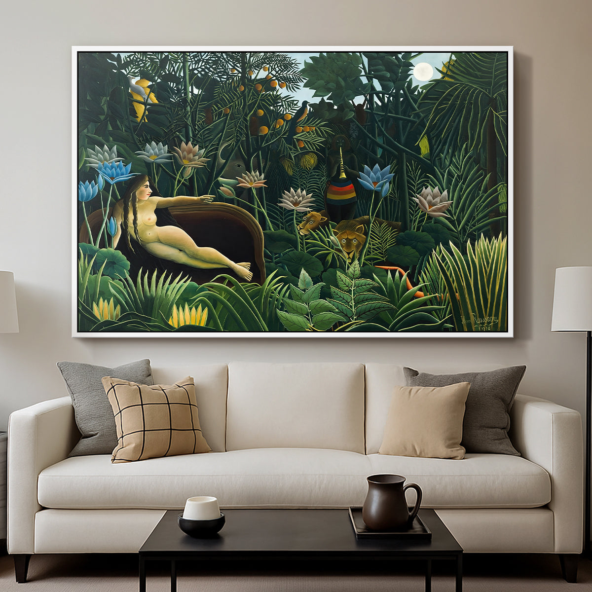 The Dream (Le Rêve), 1910 - Floater Framed Canvas Print