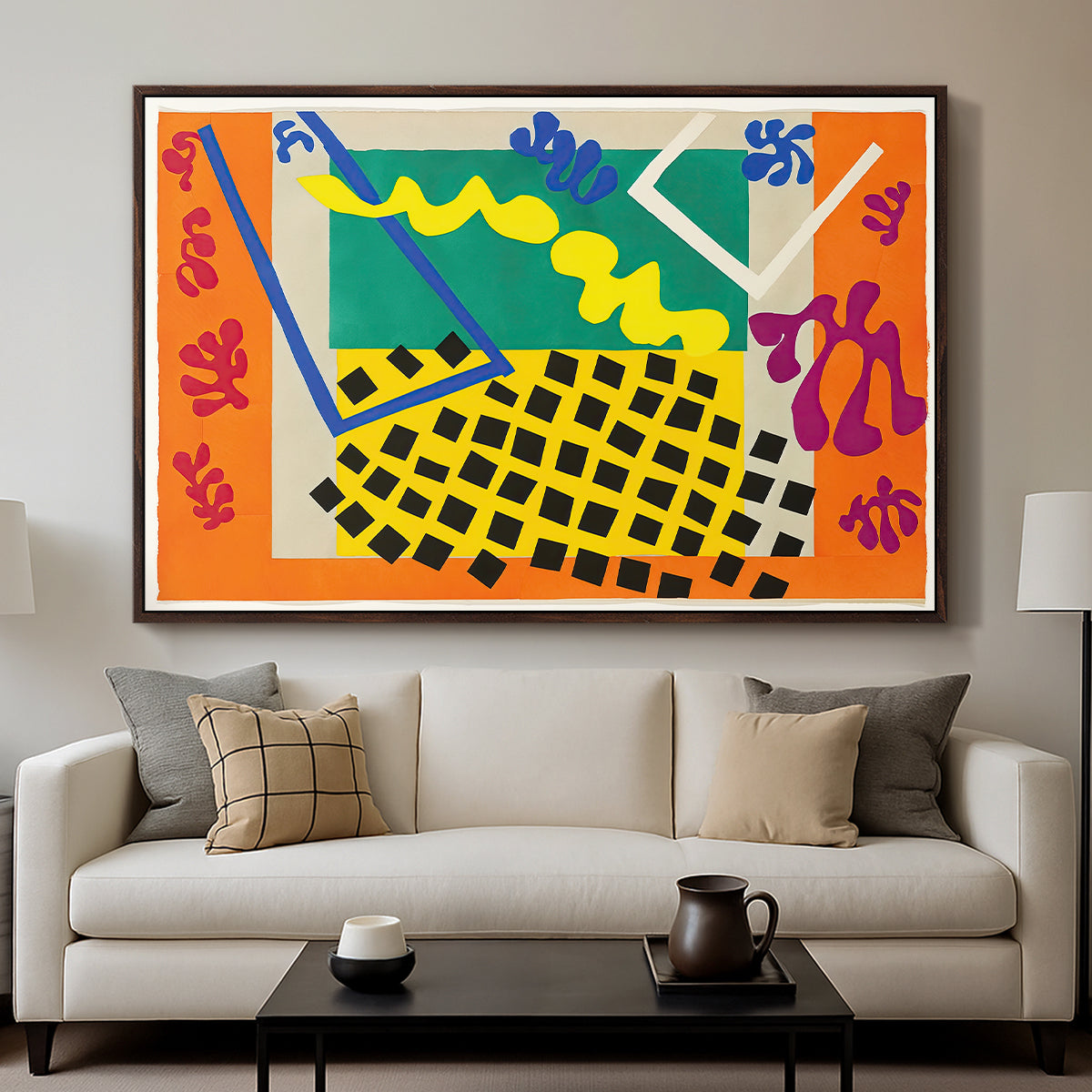 The Codomas (Les codomas), from Jazz, 1947 - Floater Framed Canvas Print
