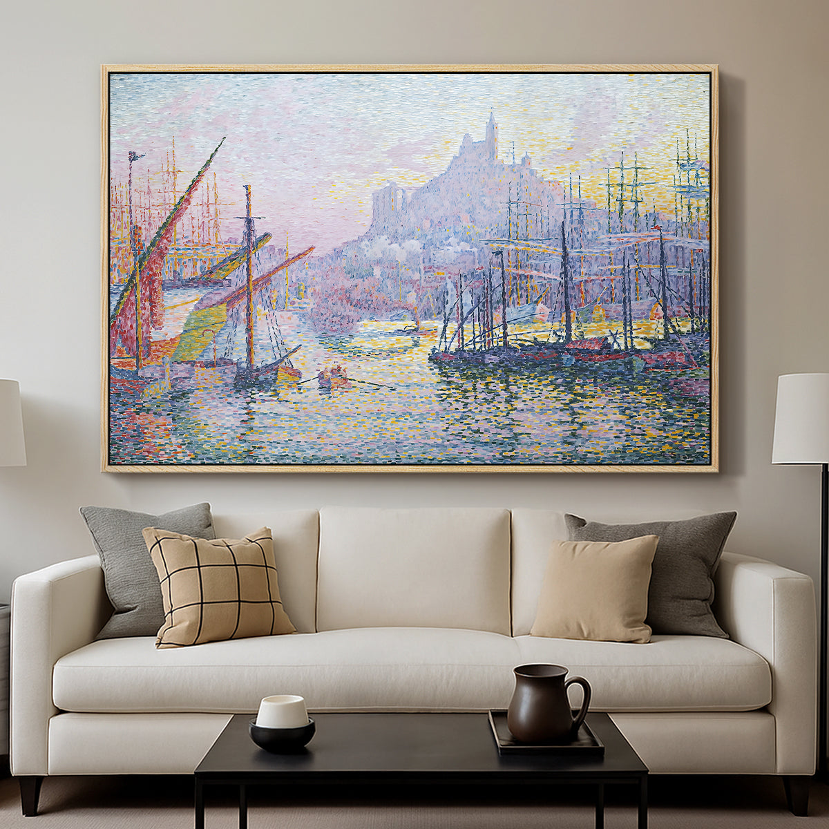 The Port of Marseille, 1905 - Floater Framed Canvas Print