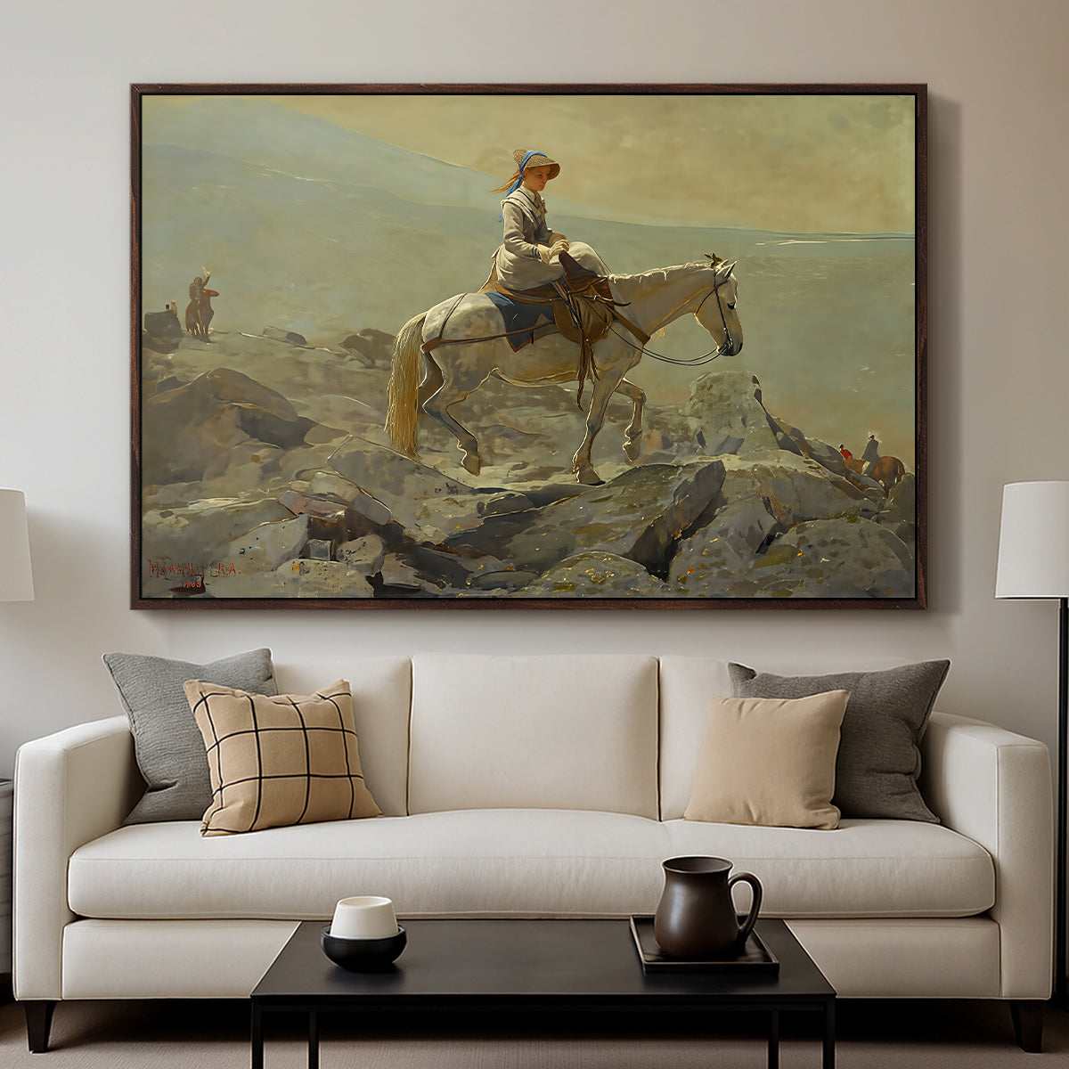 The Bridle Path, White Mountains, 1868 - Floater Framed Canvas Print