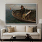 Fishermen from Rügen, 1882 - Floater Framed Canvas Print