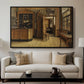The Old Inn 'Het Loodshuis' in Antwerp, 1877 - Floater Framed Canvas Print