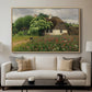 Farmhouse with Meadow Flowers, 1909 - Floater Framed Canvas Print