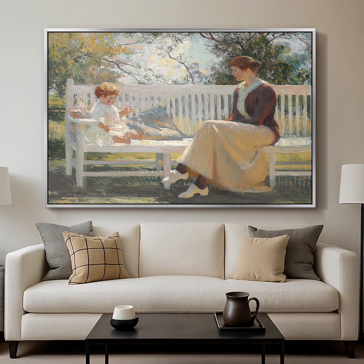 Eleanor and Benny, 1916 - Floater Framed Canvas Print