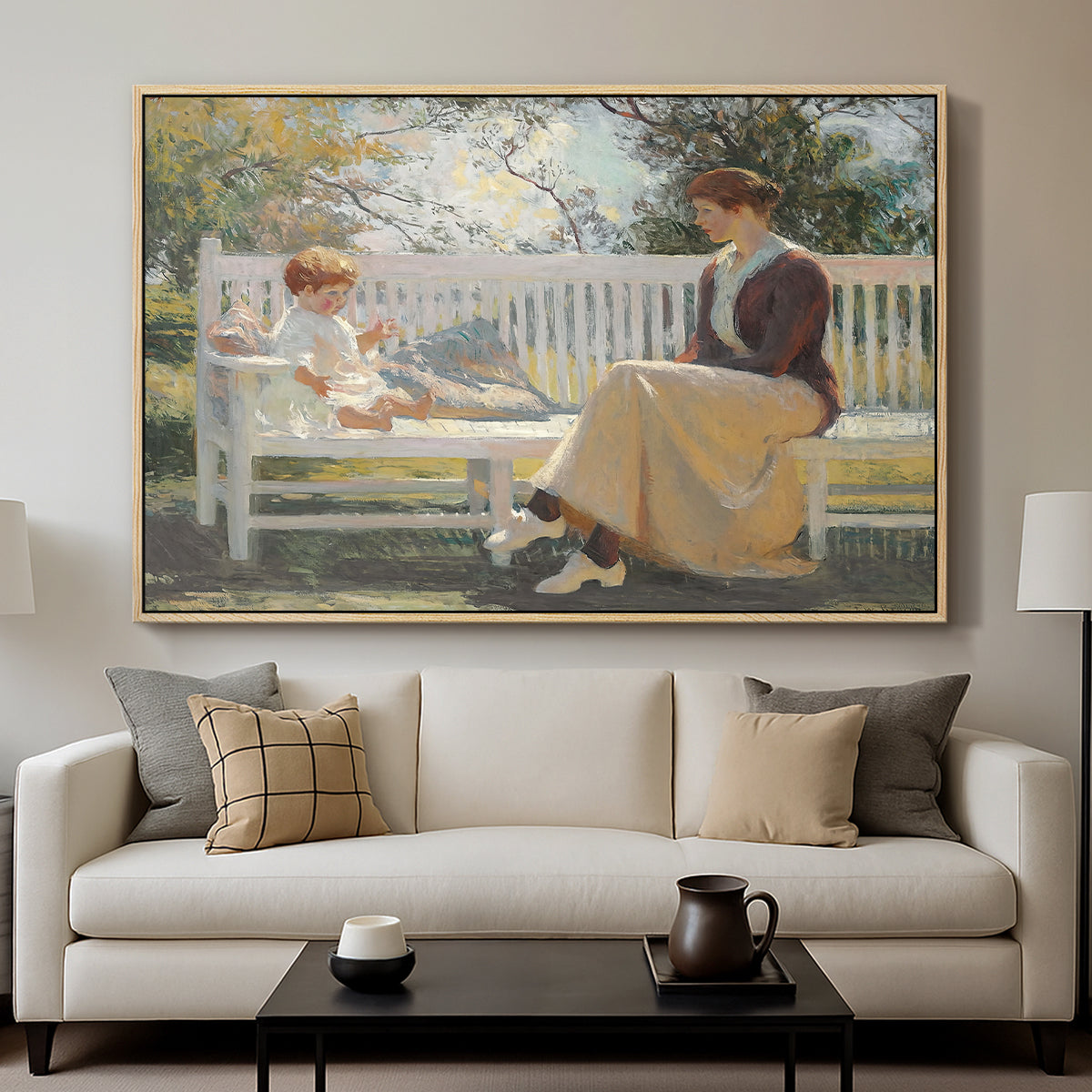 Eleanor and Benny, 1916 - Floater Framed Canvas Print