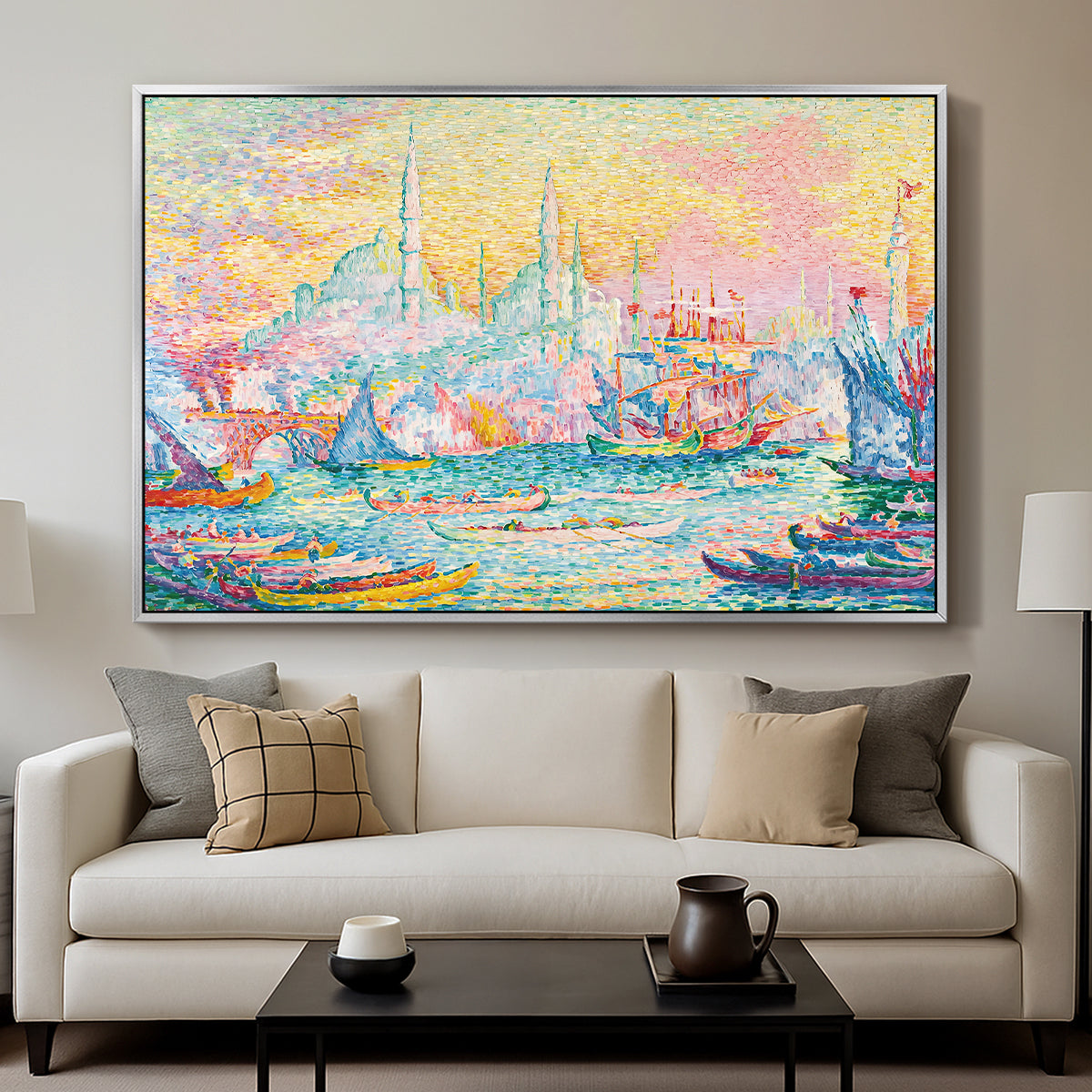 The Golden Horn, Constantinople, 1907 - Floater Framed Canvas Print