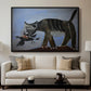 Cat Catching a Bird, 1939 - Floater Framed Canvas Print