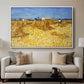 Wheat Field with Sheaves (Harvest in Provence), 1888 - Floater Framed Canvas Print