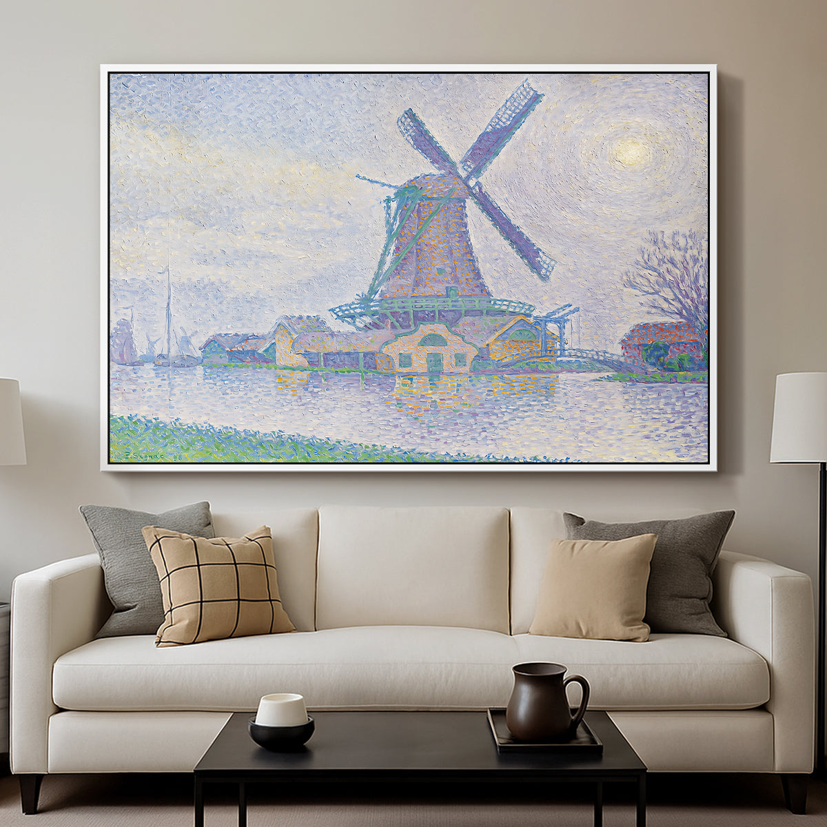 Mill of Edam (Moulin d'Edam), 1896 - Floater Framed Canvas Print