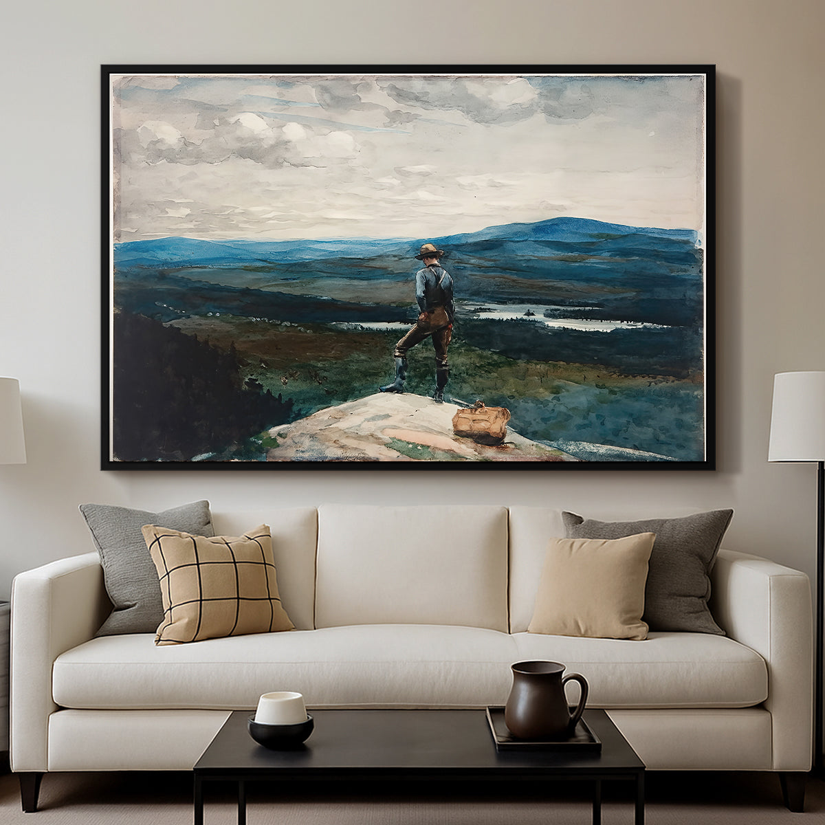 The Ranger, Adirondacks, 1882 - Floater Framed Canvas Print