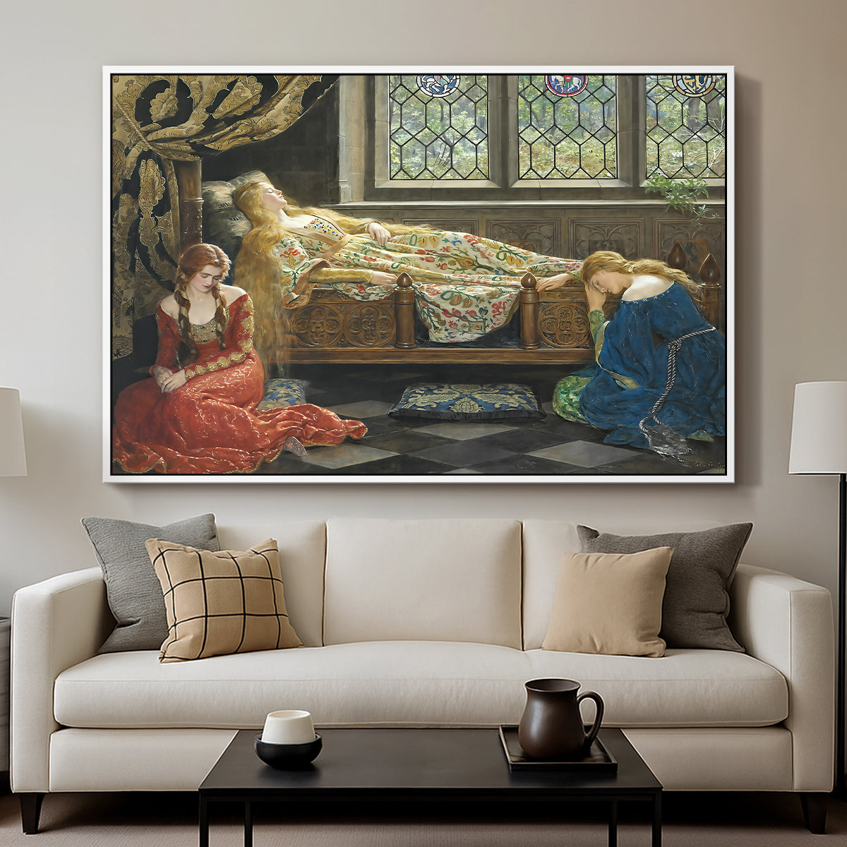 The Sleeping Beauty, 1921 - Floater Framed Canvas Print