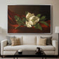 Magnolia on Red Velvet, c. 1885-1890 - Floater Framed Canvas Print