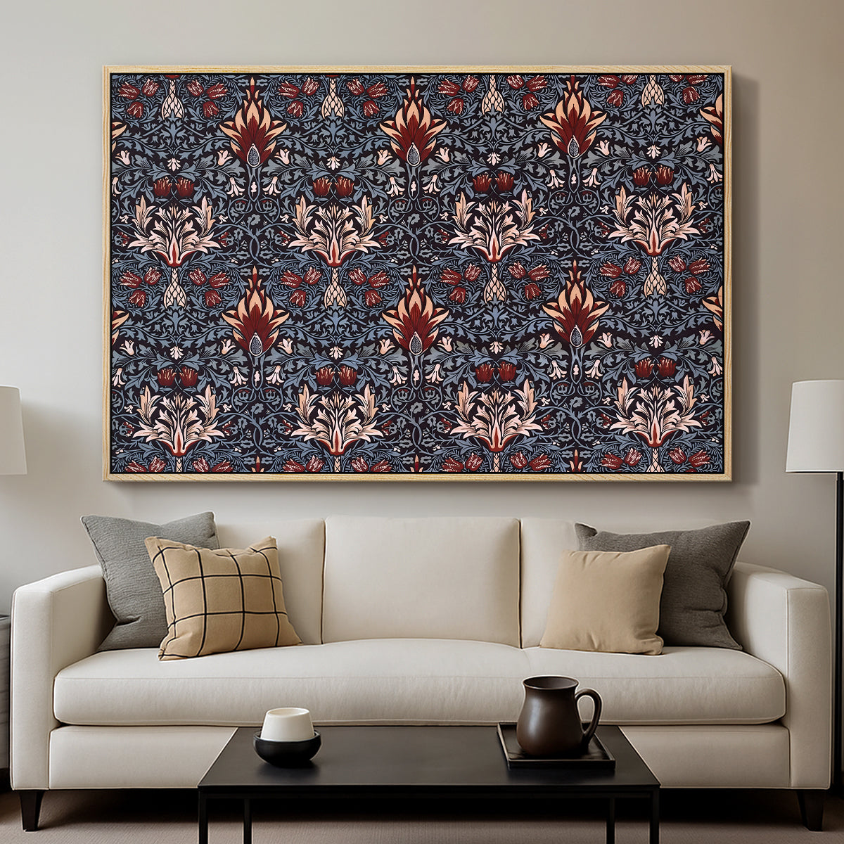 Snakeshead (Printed Textile), c. 1876 - Floater Framed Canvas Print