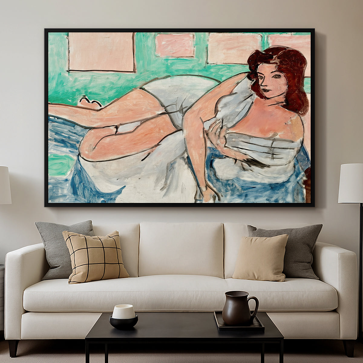 Nude in a Bathrobe (Nu au peignoir), 1941 - Floater Framed Canvas Print