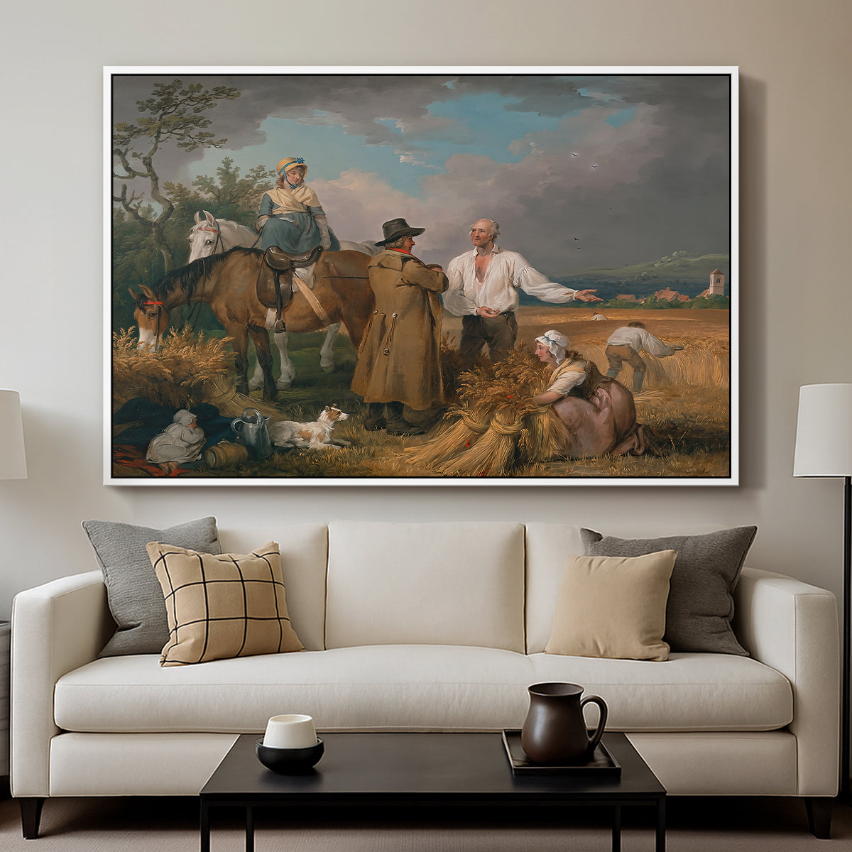 The Reapers, 1800 - Floater Framed Canvas Print