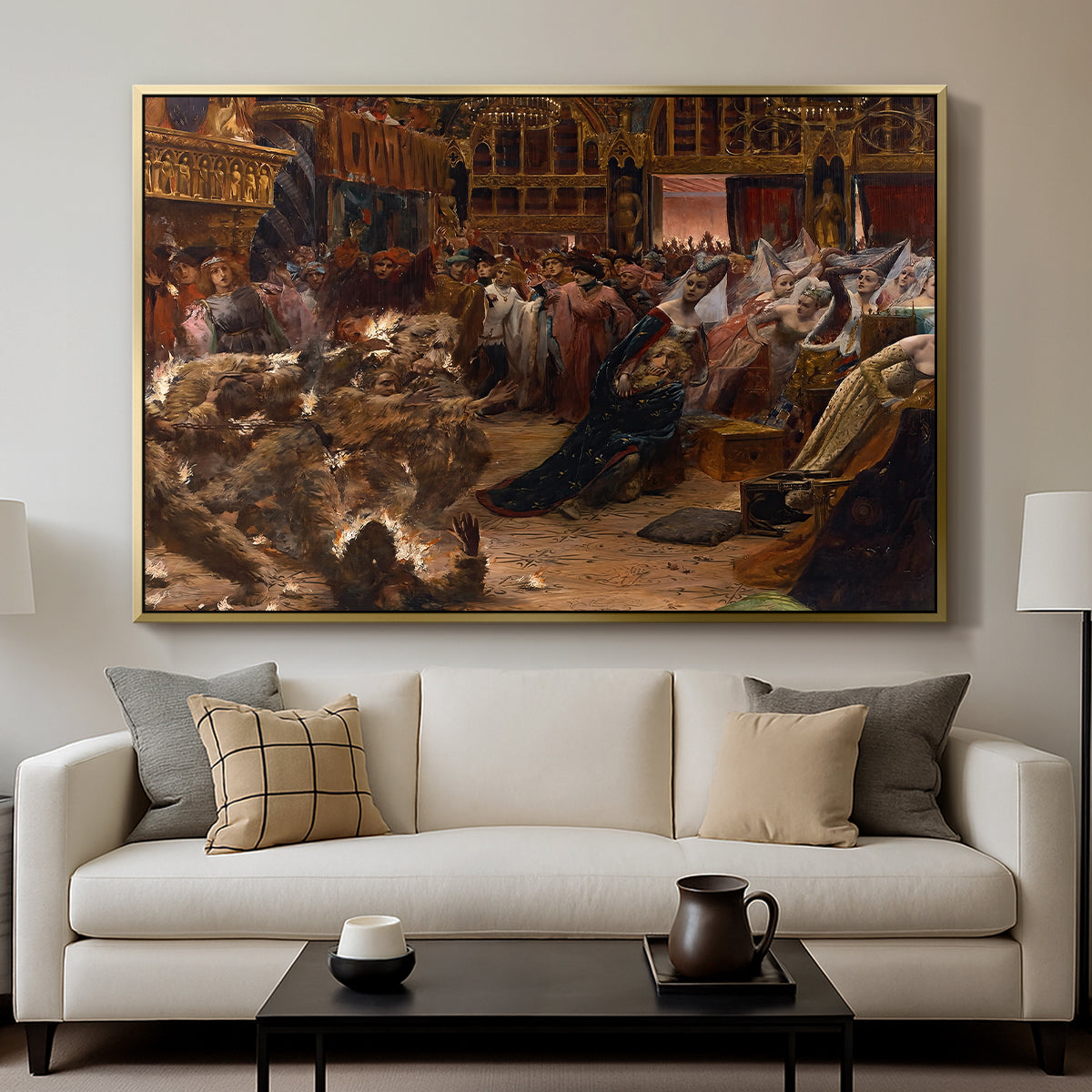 Ball of the Burning Men, 1889 - Floater Framed Canvas Print