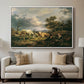 Young Peasant Couple Resting in the Field, 1829 - Floater Framed Canvas Print