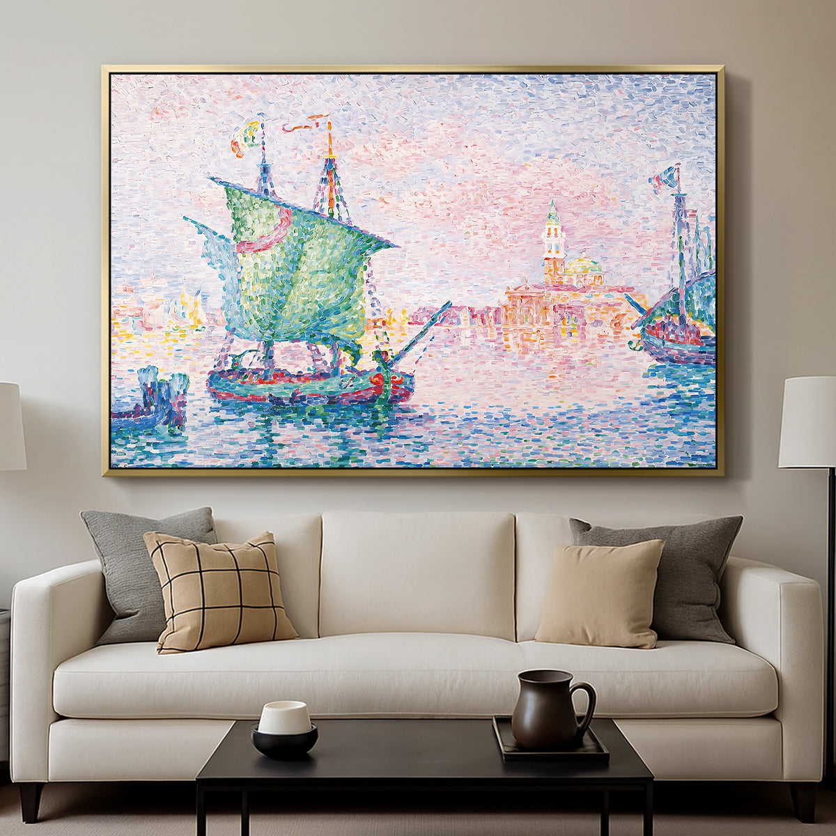 Venice, the Pink Cloud, 1909 - Floater Framed Canvas Print